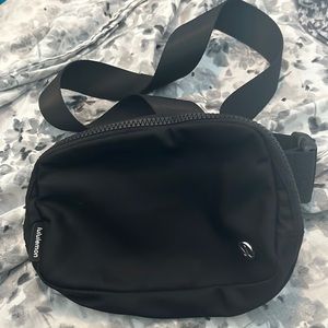 Black, authentic lululemon belt bag 1litre (small)